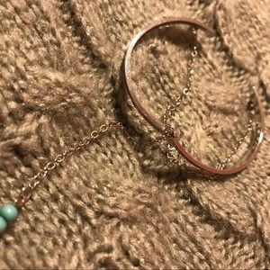 Wrist Cuff With Chain Ring